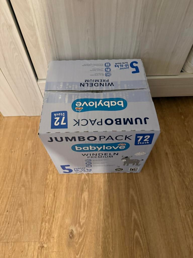 Babylove Premium Luiers Maat 5 Junior (10-16 kg) - 72 stuks, Ophalen of Verzenden, Nieuw