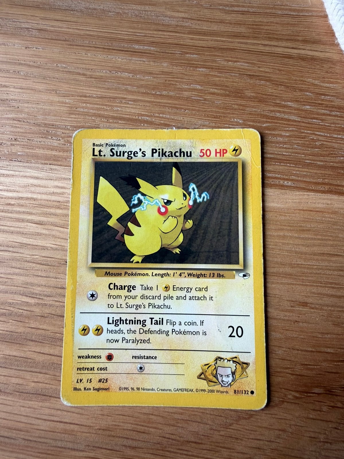 Lt. Surge’s Pikachu 81, Verzenden, Gebruikt