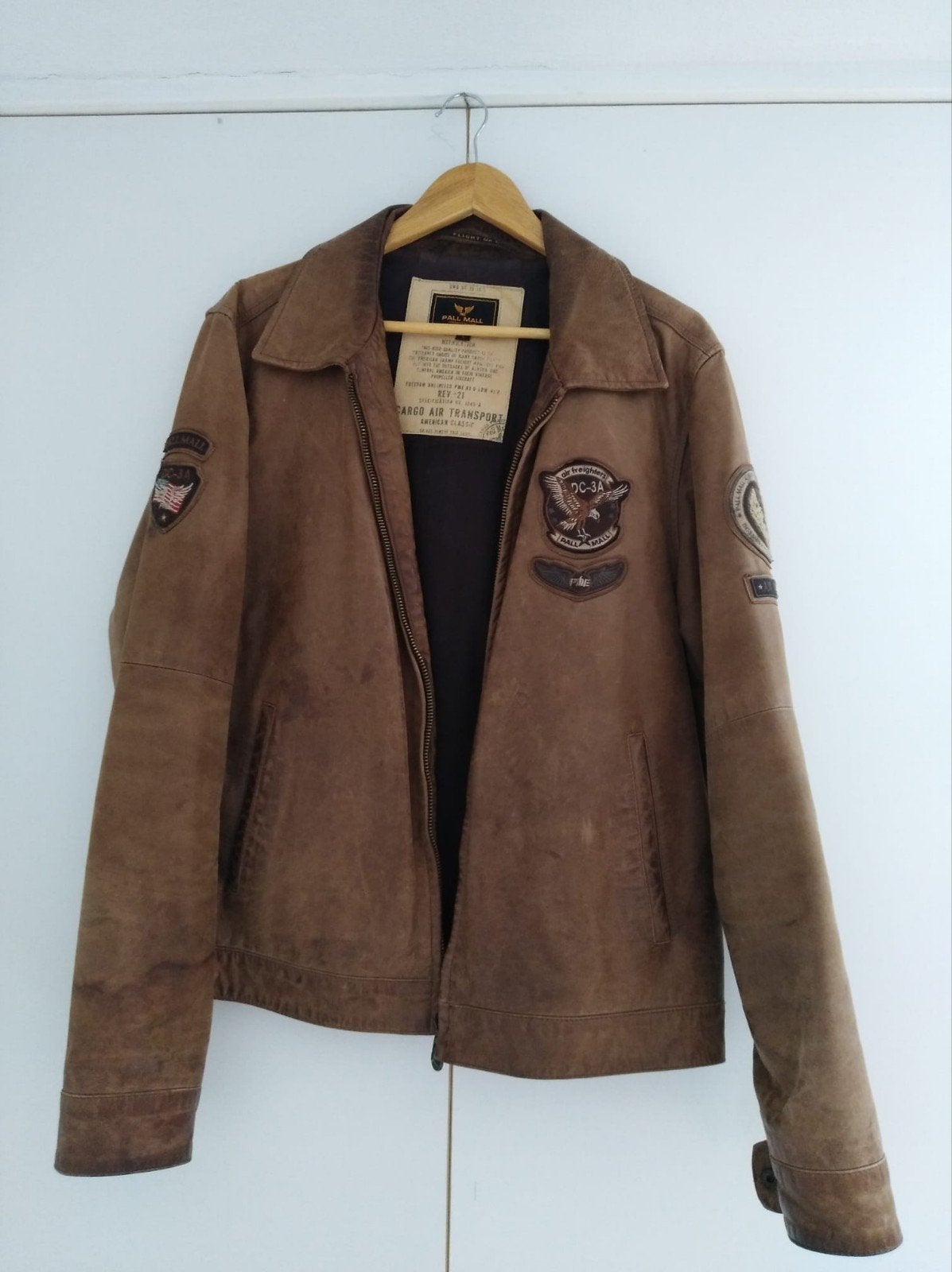 PME. Legent lederen jacke maat L, Kleding | Heren, Ophalen of Verzenden, Zo goed als nieuw, Maat 52/54 (L), Bruin