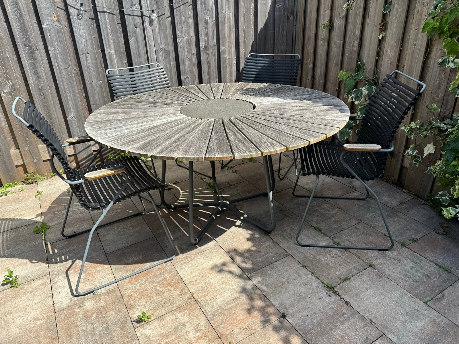 Houe Click Circle tuintafel - 150cm doorsnede, Ophalen, Gebruikt, Rond, Hout