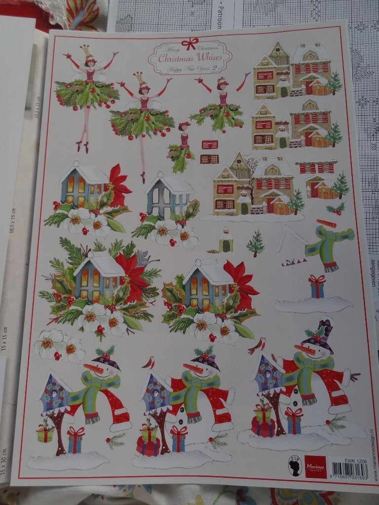 K12a Christmas wishes knipvel kerst, Ophalen of Verzenden, Nieuw, Kerst, Knipvel
