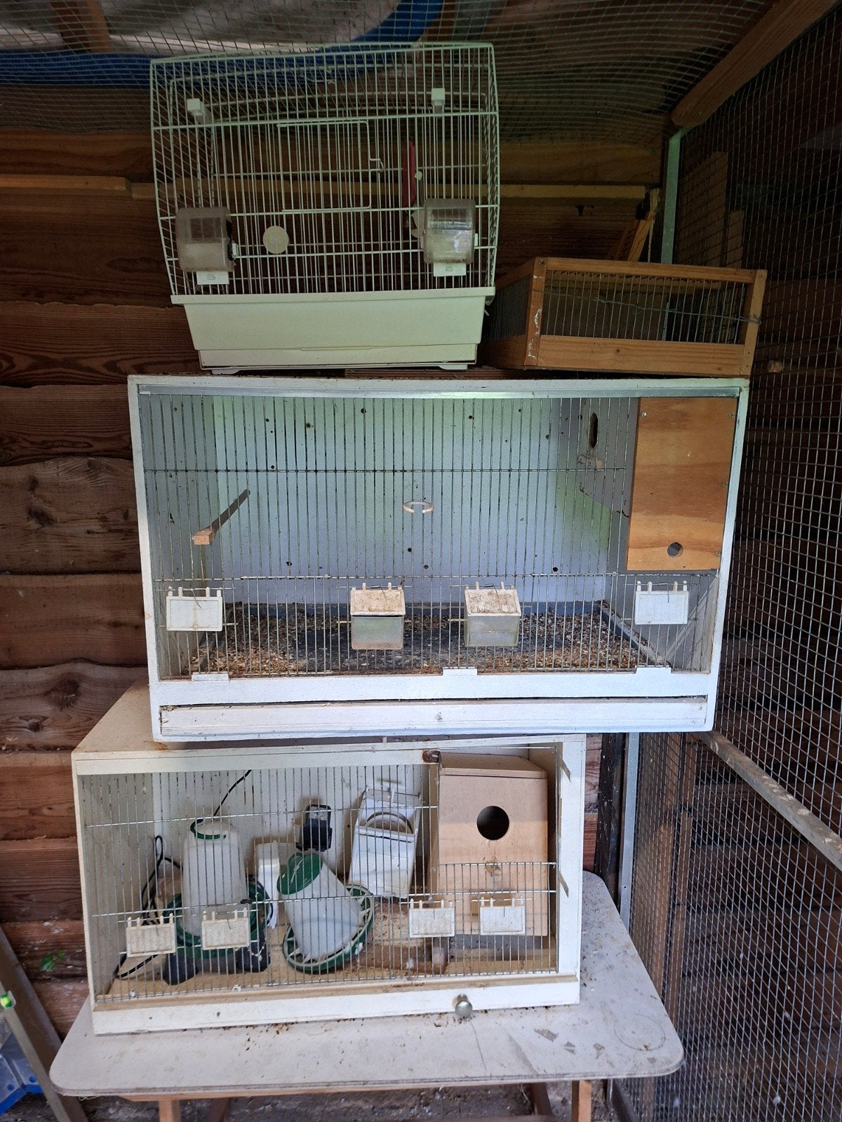 2 vogelhokjes., Ophalen, Hout, Vogelkooi