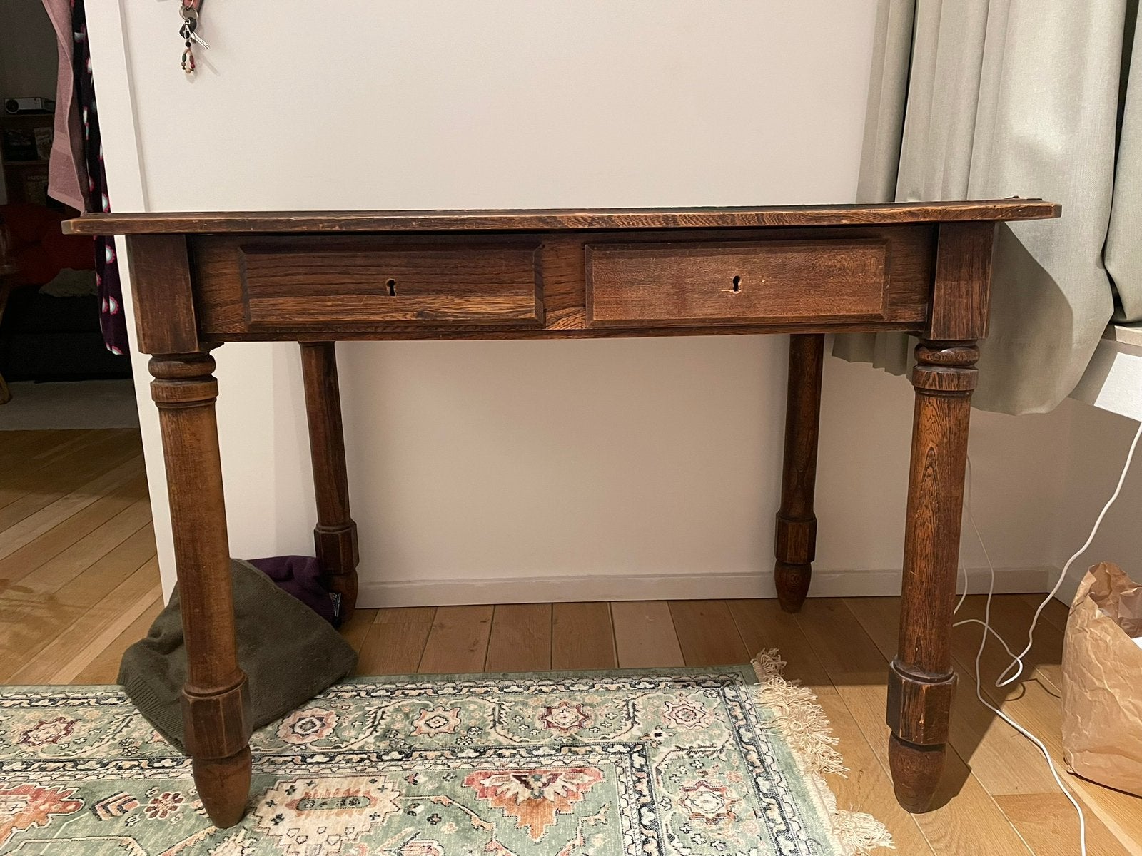 Retro Tafel/ bureau, Ophalen, Zo goed als nieuw, 25 tot 50 cm, Rechthoekig