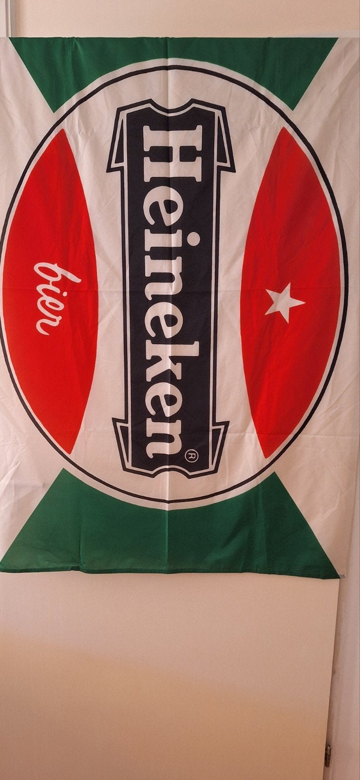 Heineken vlag 1, Ophalen of Verzenden, Reclamebord, Plaat of Schild, Heineken