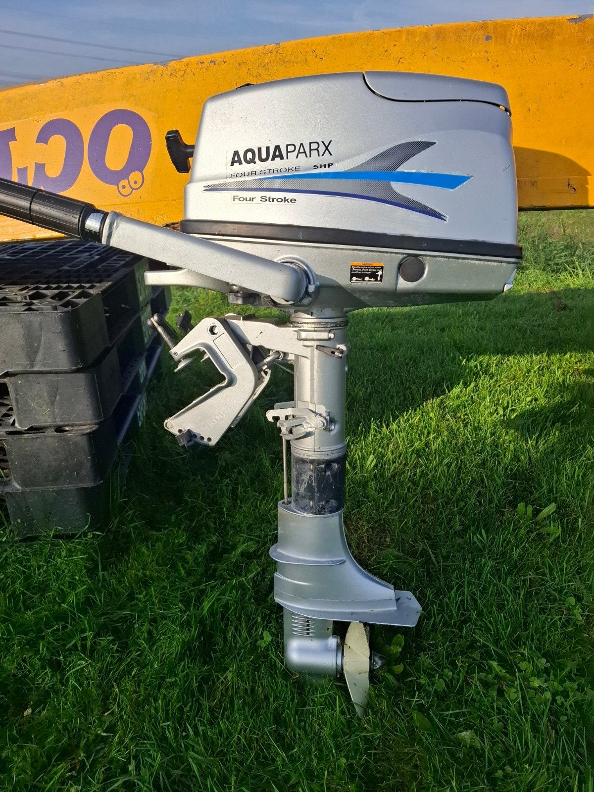 Aquaparx 5PK Buitenboordmotor - loopt mooi, Ophalen, Zo goed als nieuw, Motor en Techniek, Zeilboot of Motorboot