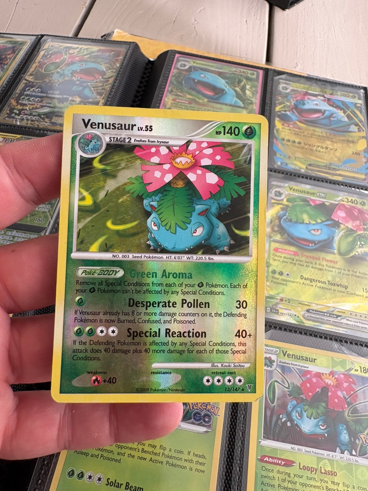 Venusaur supreme, Ophalen of Verzenden, Zo goed als nieuw, Meerdere kaarten, Foil