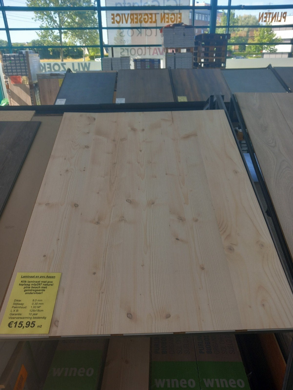 Klik laminaat met PVC toplaag mlp297 natural pine beach, Ophalen, Nieuw, 50 tot 75 m², Laminaat