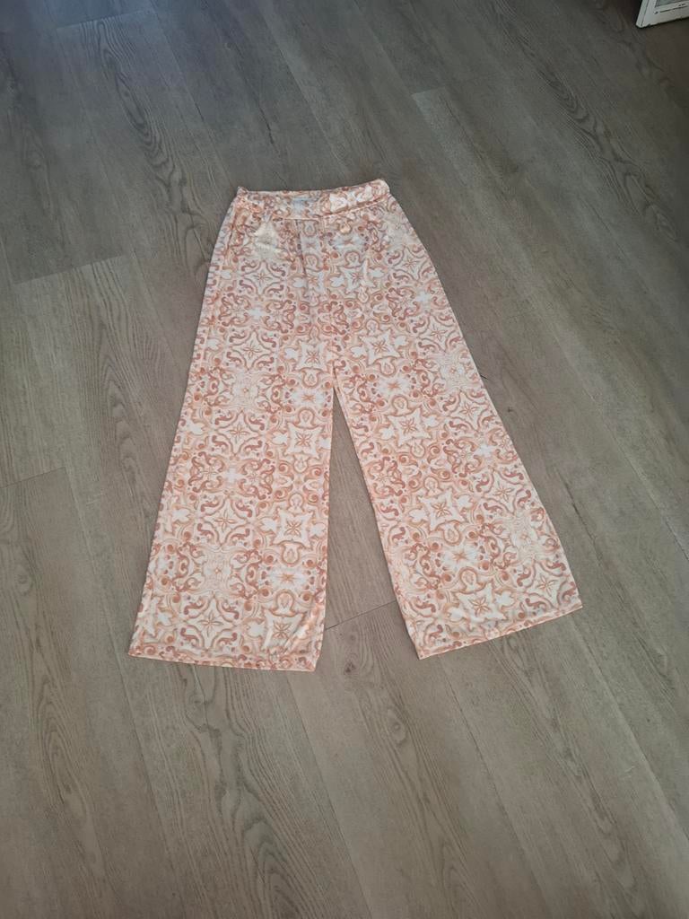 Jowell, nieuwe Flare Broek - Free Size met Print, Kleding | Dames, Maat 38/40 (M), Beige, Nieuw, Ophalen of Verzenden
