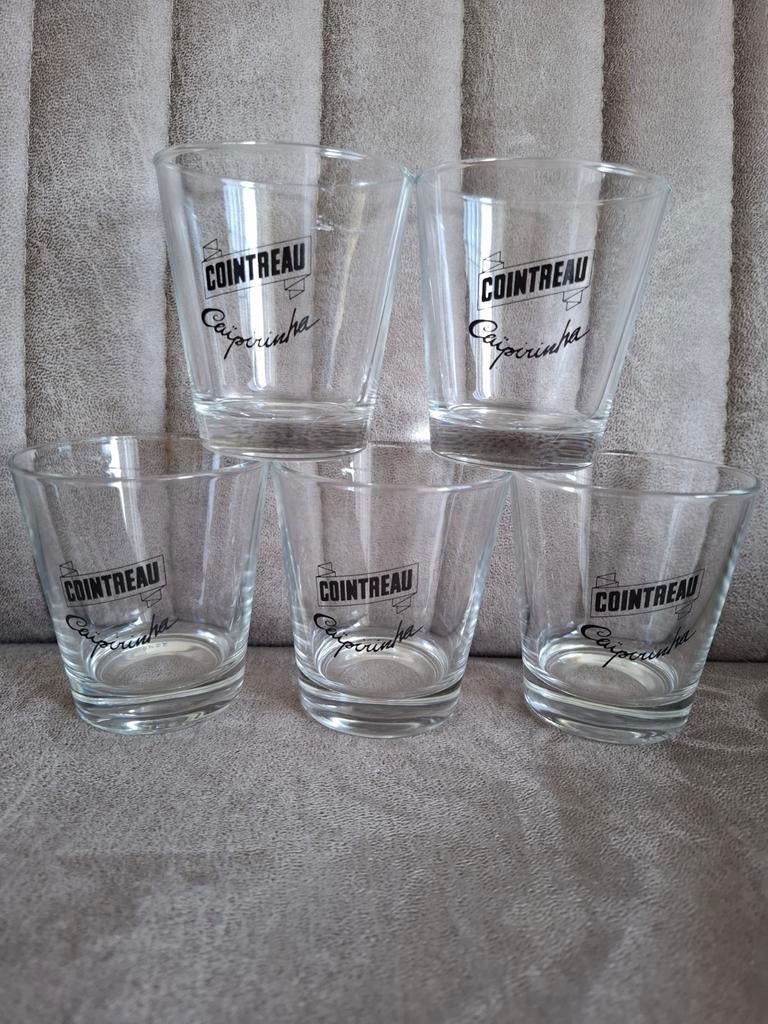 Set van 5 Cointreau Caipirinha glazen, Glas of Glazen, Nieuw, Ophalen of Verzenden, Glas