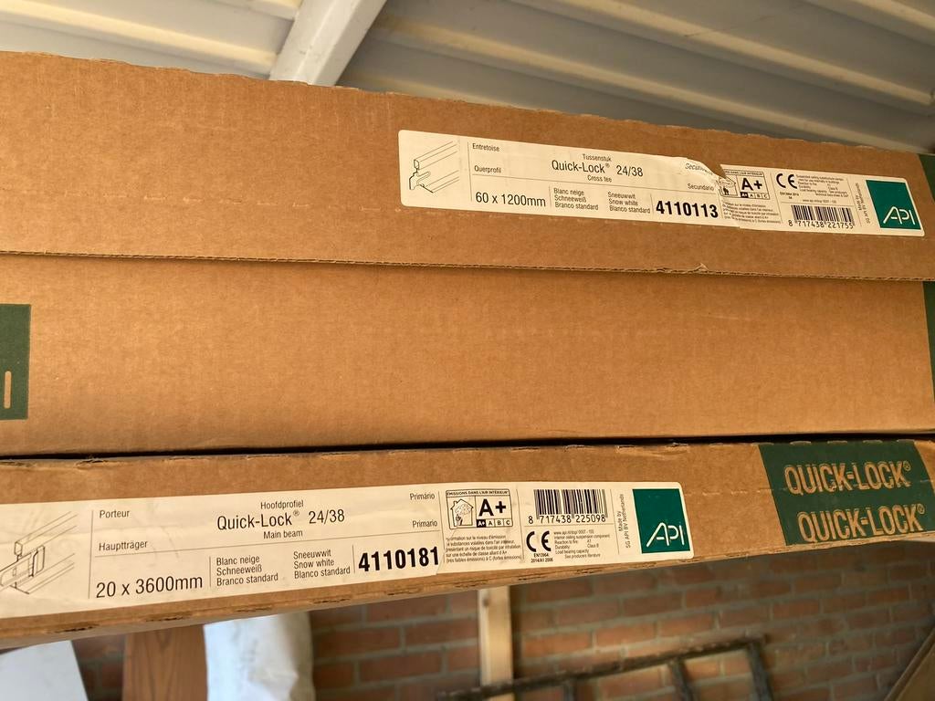 Quick-lock raster plafond- nieuw restant, Ophalen, Nieuw