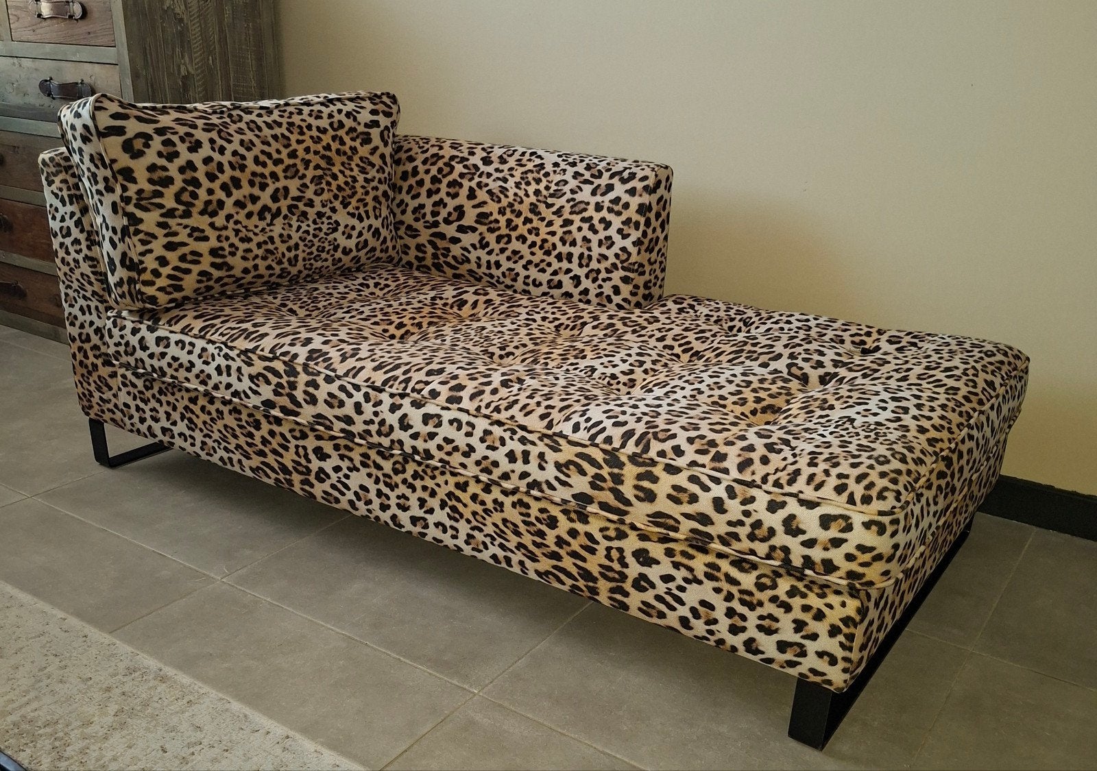 Chaises Longue in luipaard design., Ophalen, Eenpersoons, 150 tot 200 cm, 75 tot 100 cm