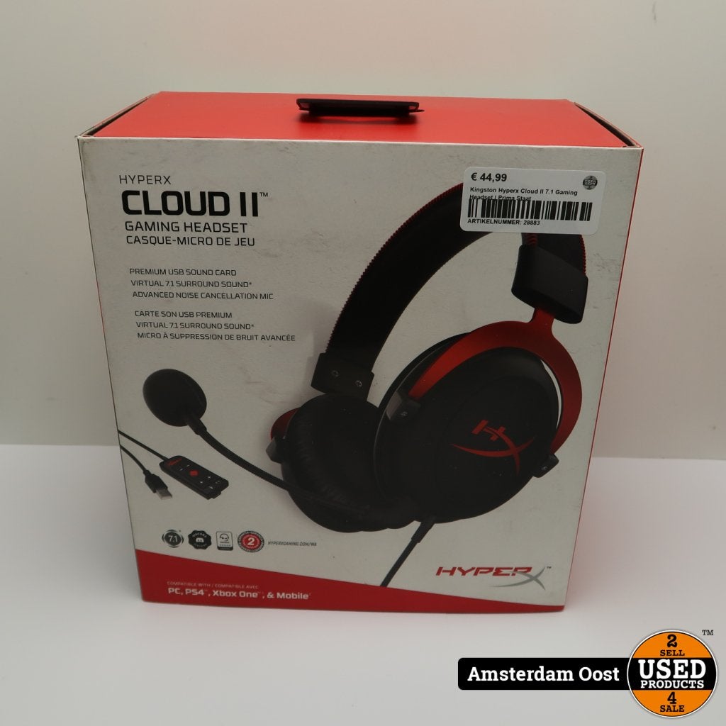 Hyperx Cloud II 7.1 Game Headset | Redelijke Staat, HyperX, Gebruikt, Support@hyperX.com, Kingston Technology Company (HyperX)
17600 Newhope Street
Fountain Valley, CA 92708
United States