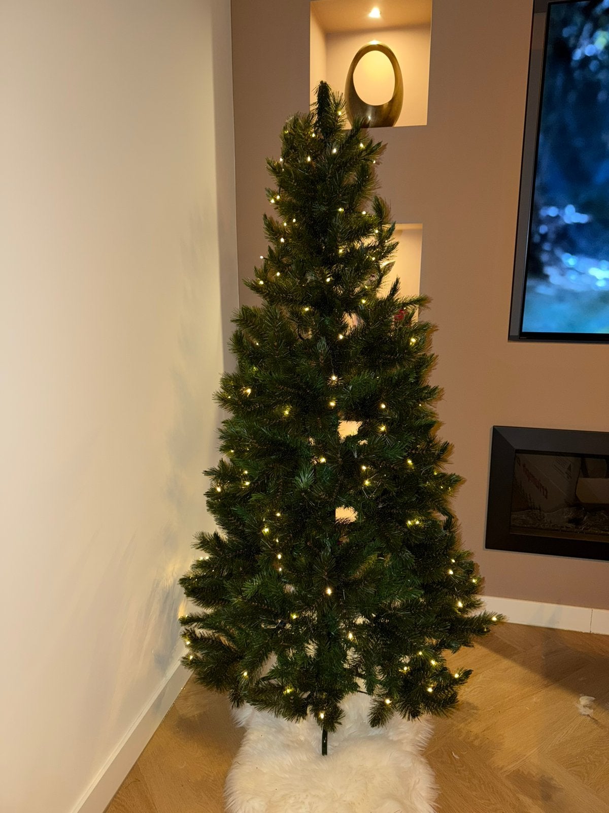 Groene kerstboom met led lampjes 165cm hoog Triumph Tree, Diversen, Ophalen, Zo goed als nieuw