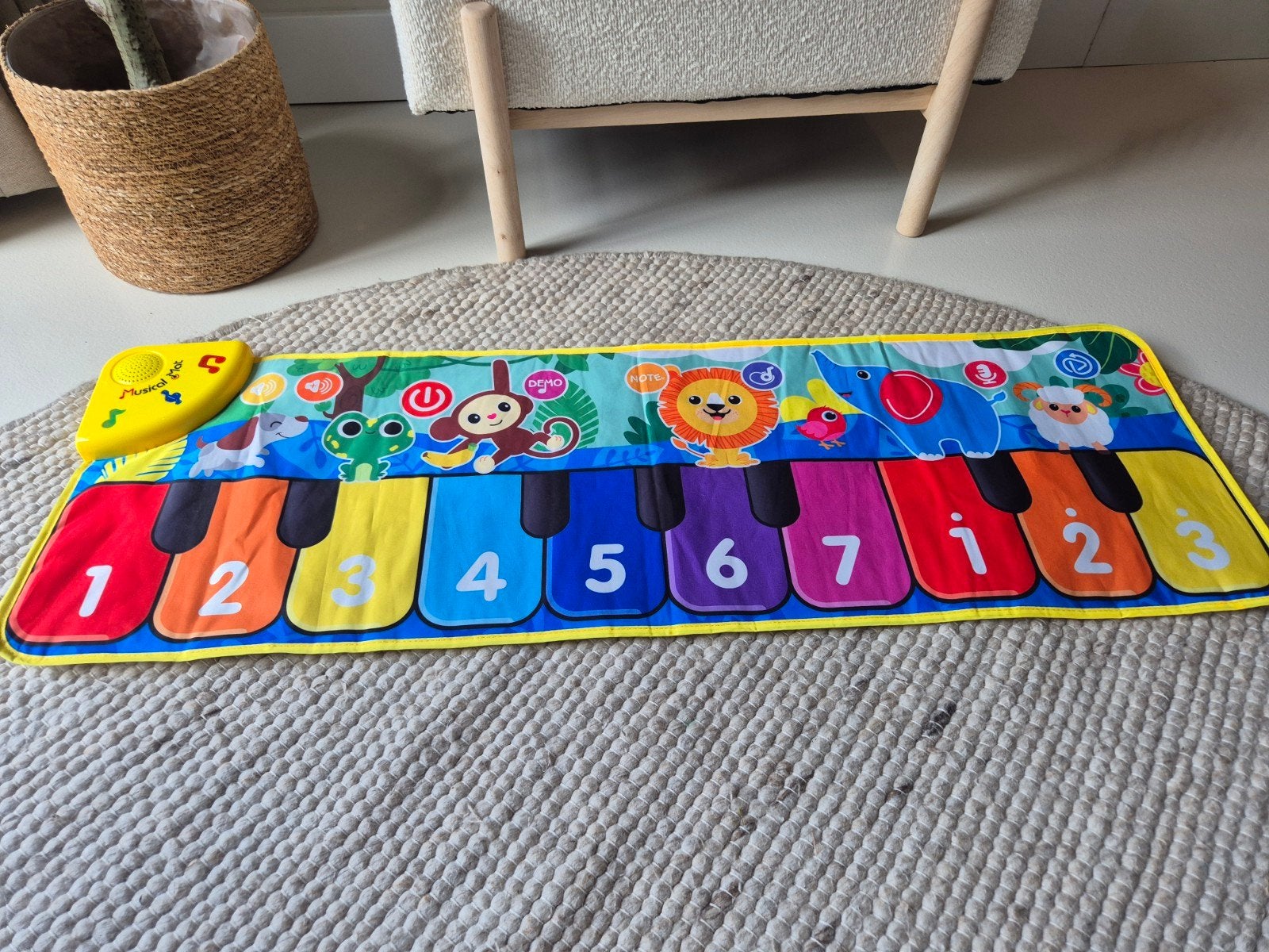 Piano dansmat met dieren en cijfers, Ophalen of Verzenden, Zo goed als nieuw, Speelkleed, Met licht