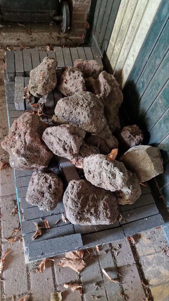 Lava Rotsen voor Tuin of Vijverdecoratie, Tuin en Terras, Grind, Keien en Split, Ophalen, Gebruikt, Bruin, Kei