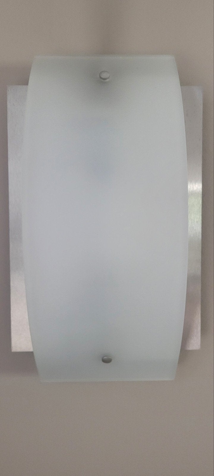 Rvs wandlamp met matglas 8 stuks, Ophalen