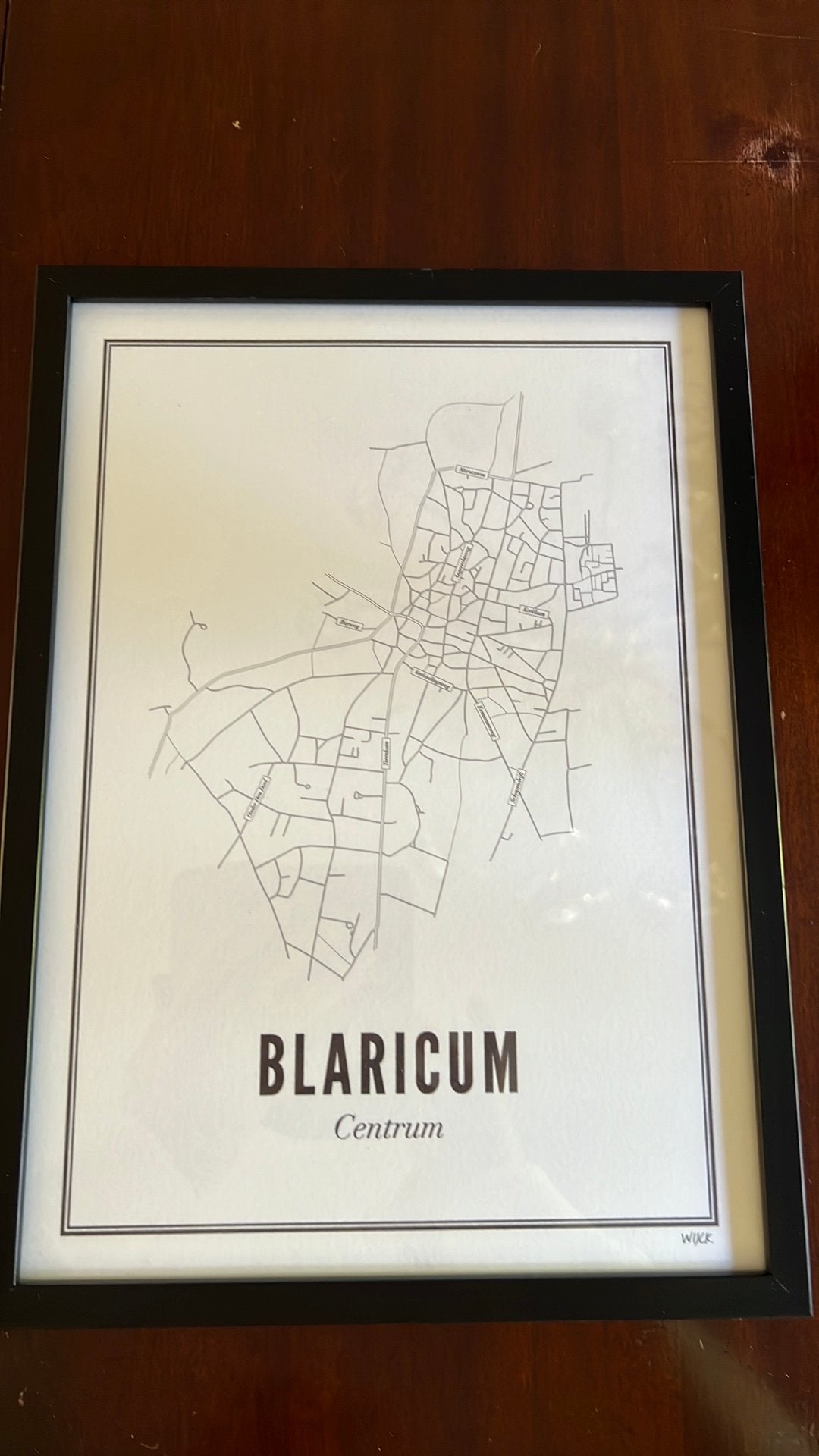 Wijck plattegrond Blaricum, Ophalen of Verzenden, Zo goed als nieuw, Minder dan 50 cm, Print