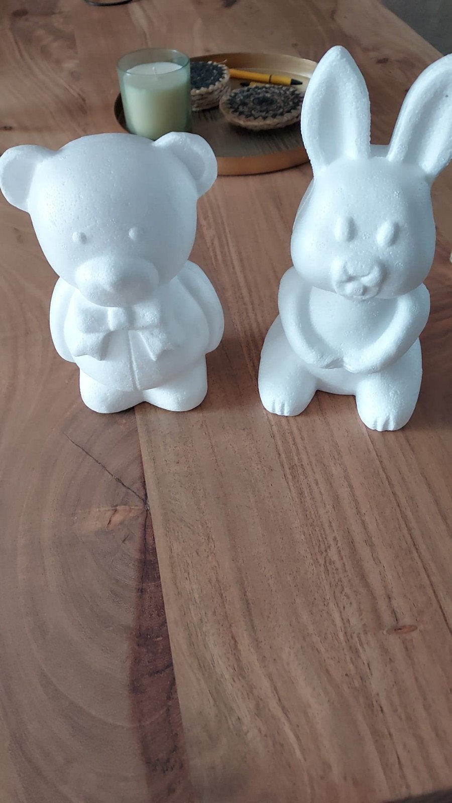 Piepschuim Beer & Konijn 20cm - Knutselpakket Workshops, Dieren, Nieuw, Ophalen of Verzenden, Kunststof