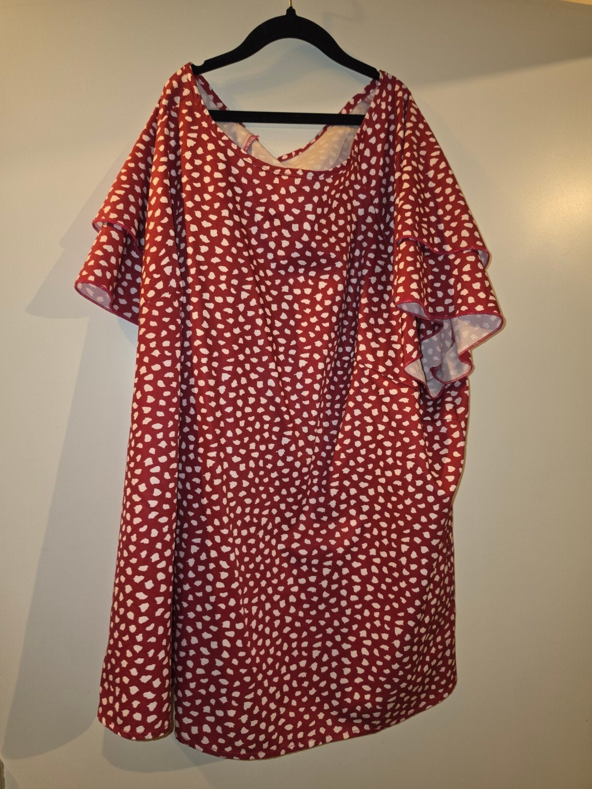 Emery Rose Jurk Maat 52 (4XL) Rood met Witte Stippen, Jurk, Ophalen of Verzenden, Zo goed als nieuw, Emery Rose