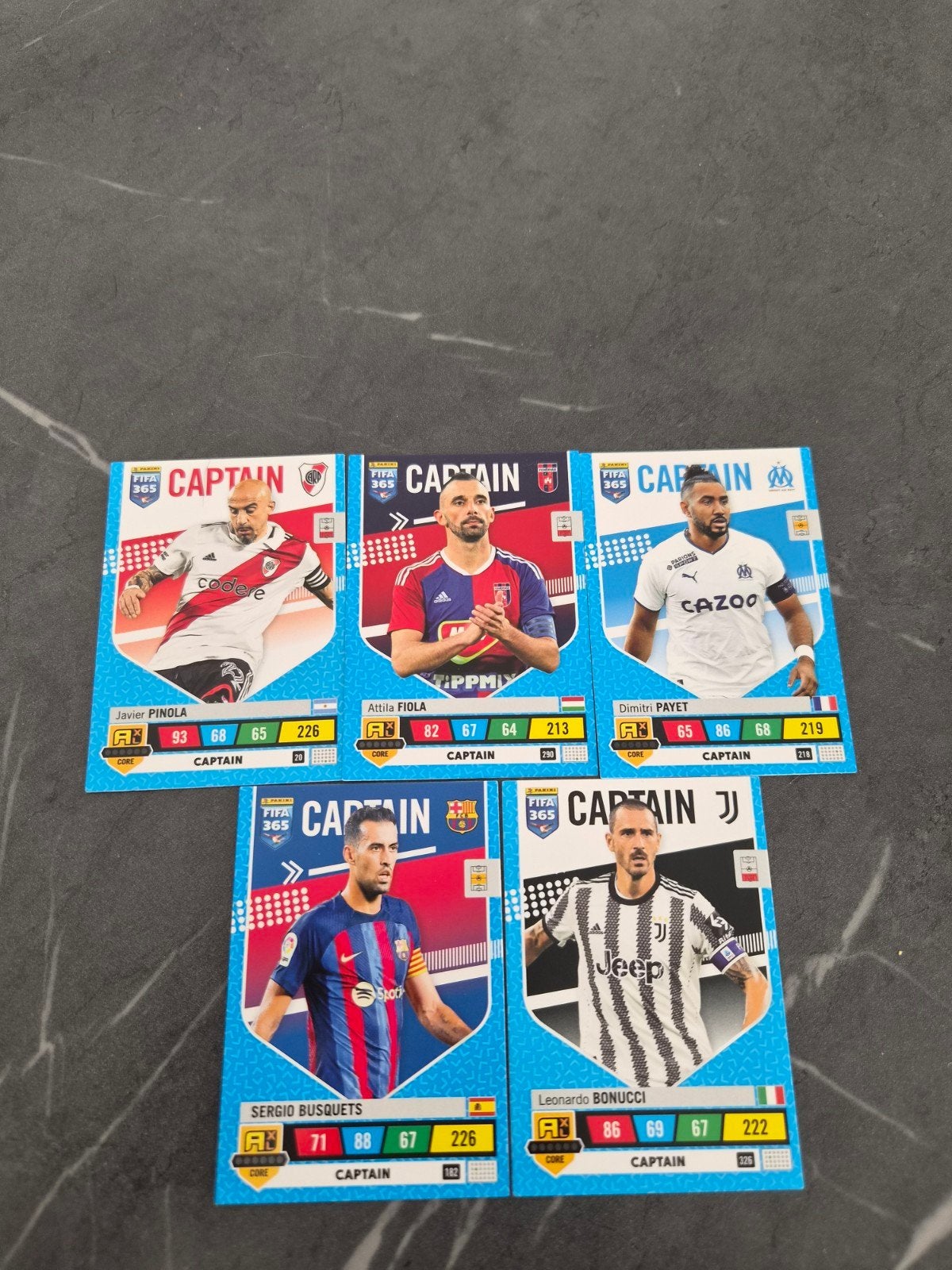 Panini FIFA 365 Captain Kaarten - Set van 5, Ophalen of Verzenden