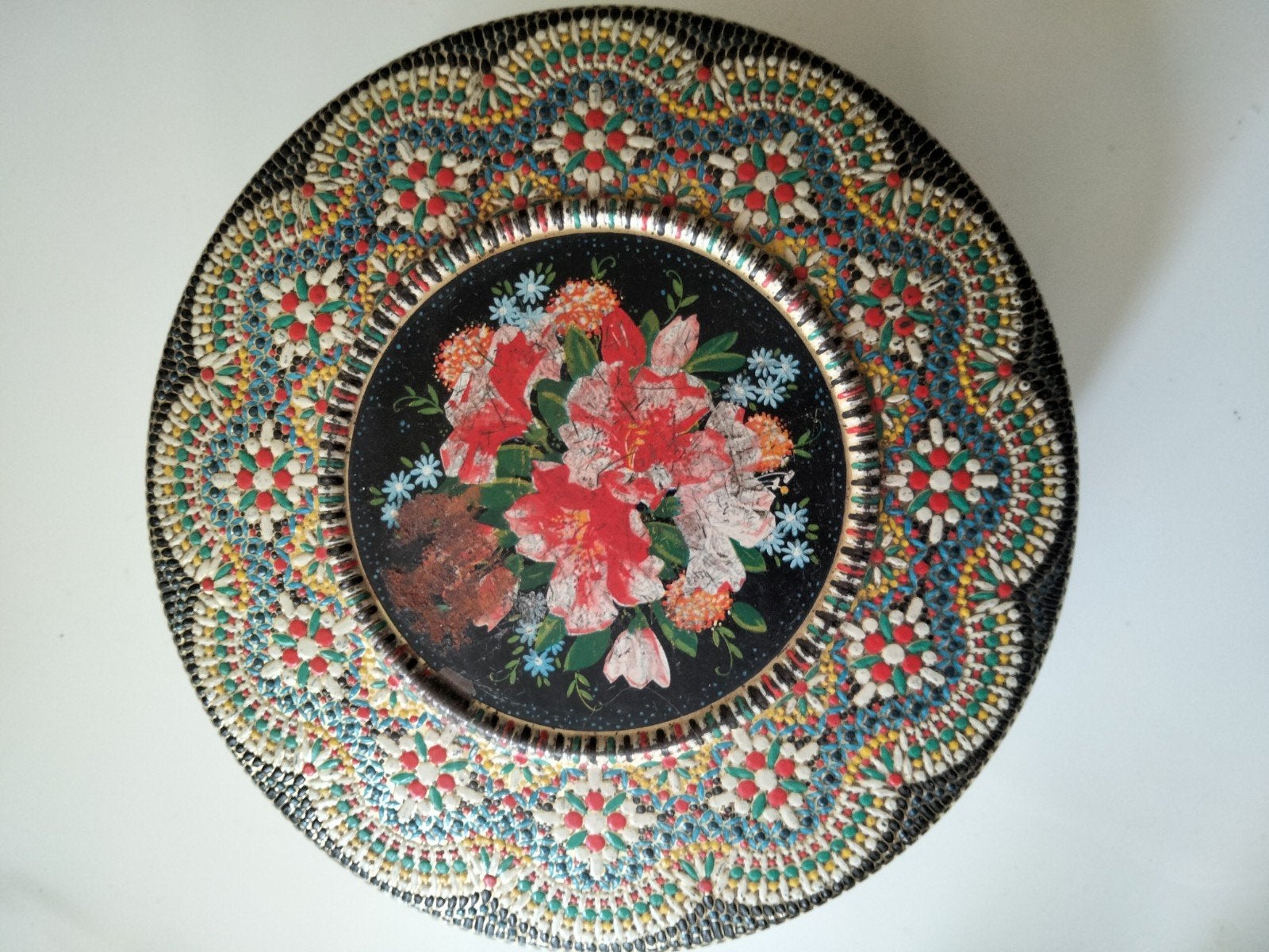 Leuke Oude Oma,s Vintage Ronde Koektrommel, Verzamelen, Ophalen of Verzenden, Gebruikt, Koek(jes)