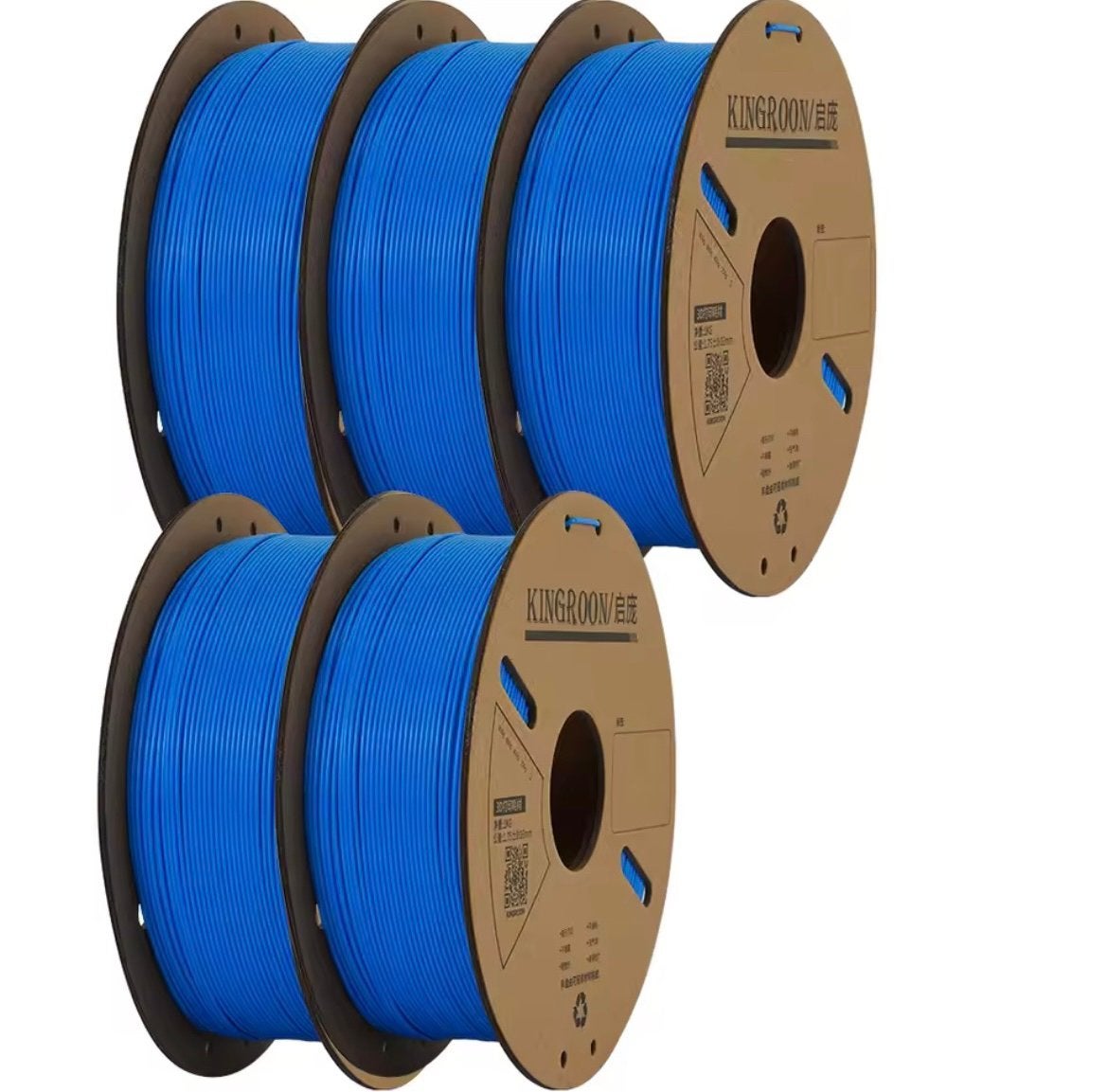 Kingroon 1.75mm PLA Blauw 5 kg 3D Printer Filament, Ophalen of Verzenden, Nieuw, Filamentrollen