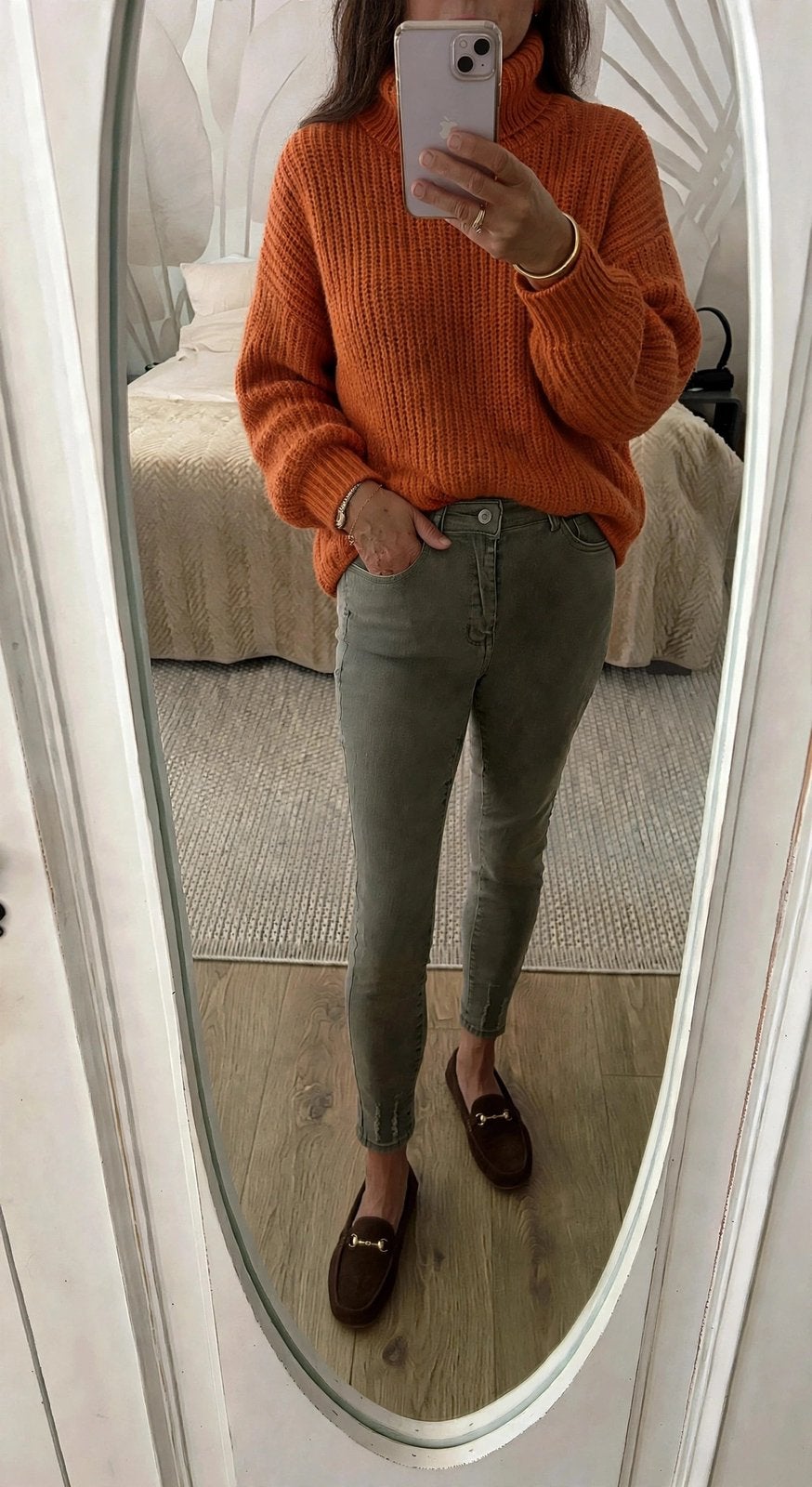 Khaki skinny Hello Miss maat 38, Ophalen of Verzenden, Zo goed als nieuw, Overige kleuren
