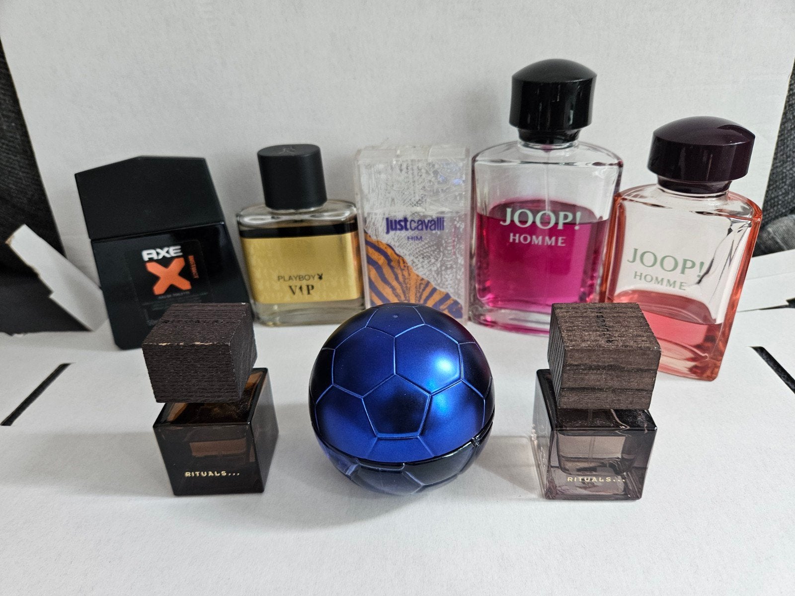 8 Parfums: Joop, JustCavalli, AXE, Playboy, Rituals, Fo, Ophalen of Verzenden, Gebruikt