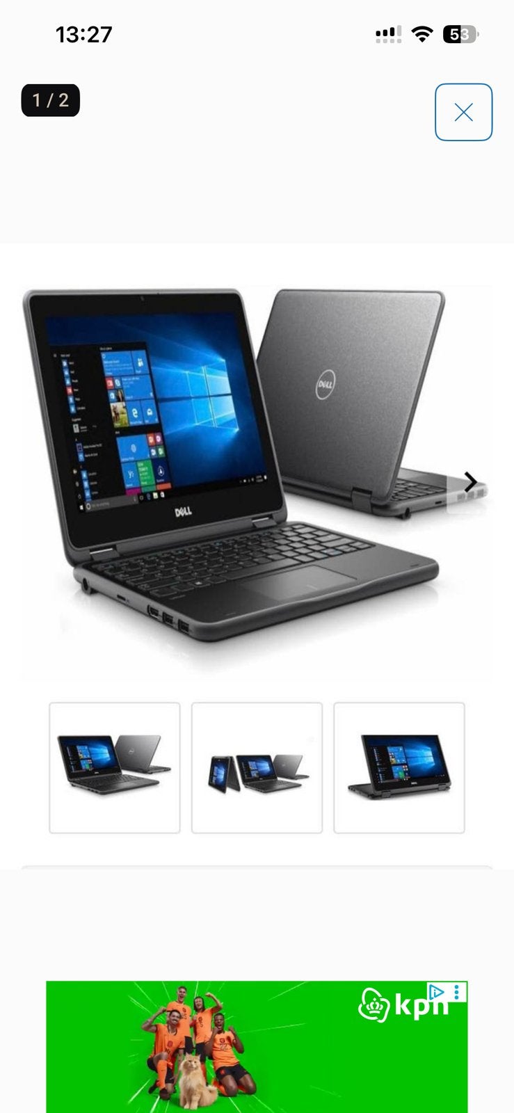 Dell Latitude 3189 2-in-1 laptop/tablet touchscreen –, Computers en Software, Windows Laptops, Zo goed als nieuw, SSD, 2 tot 3 Ghz