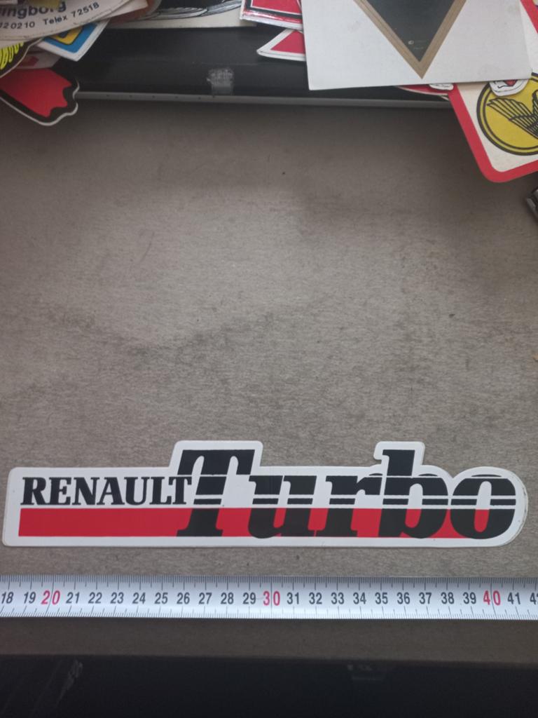 Renault turbo, Verzamelen, Stickers, Ophalen of Verzenden, Zo goed als nieuw