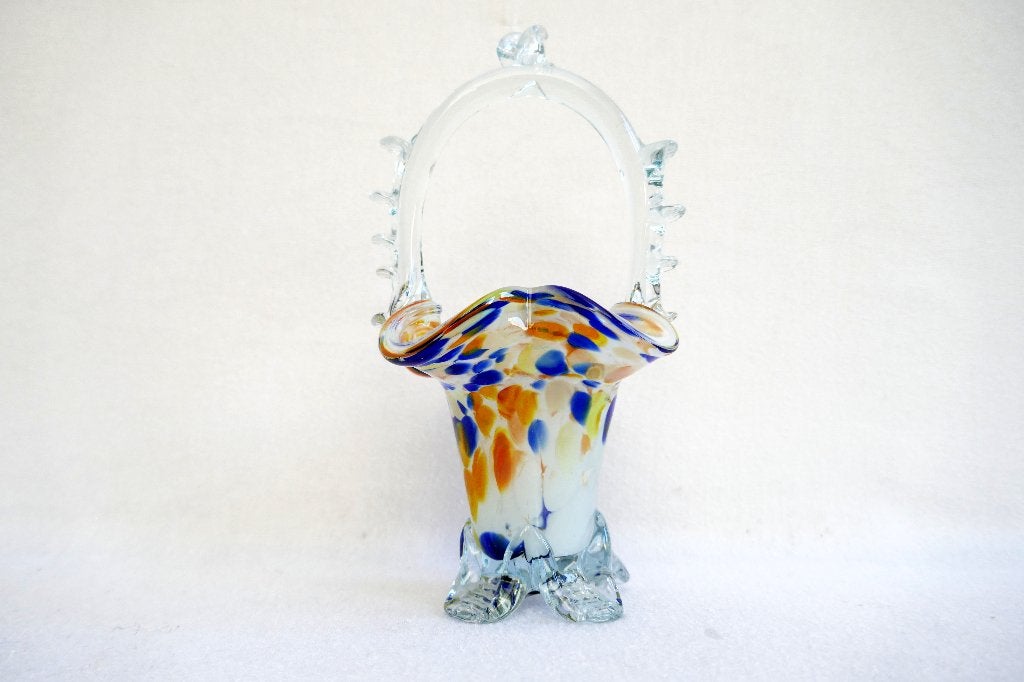 Art Deco - restglas schaaltje of bloemtuiltje - Boheems, Verzenden, Overige typen, Overige vormen, Met hengsel