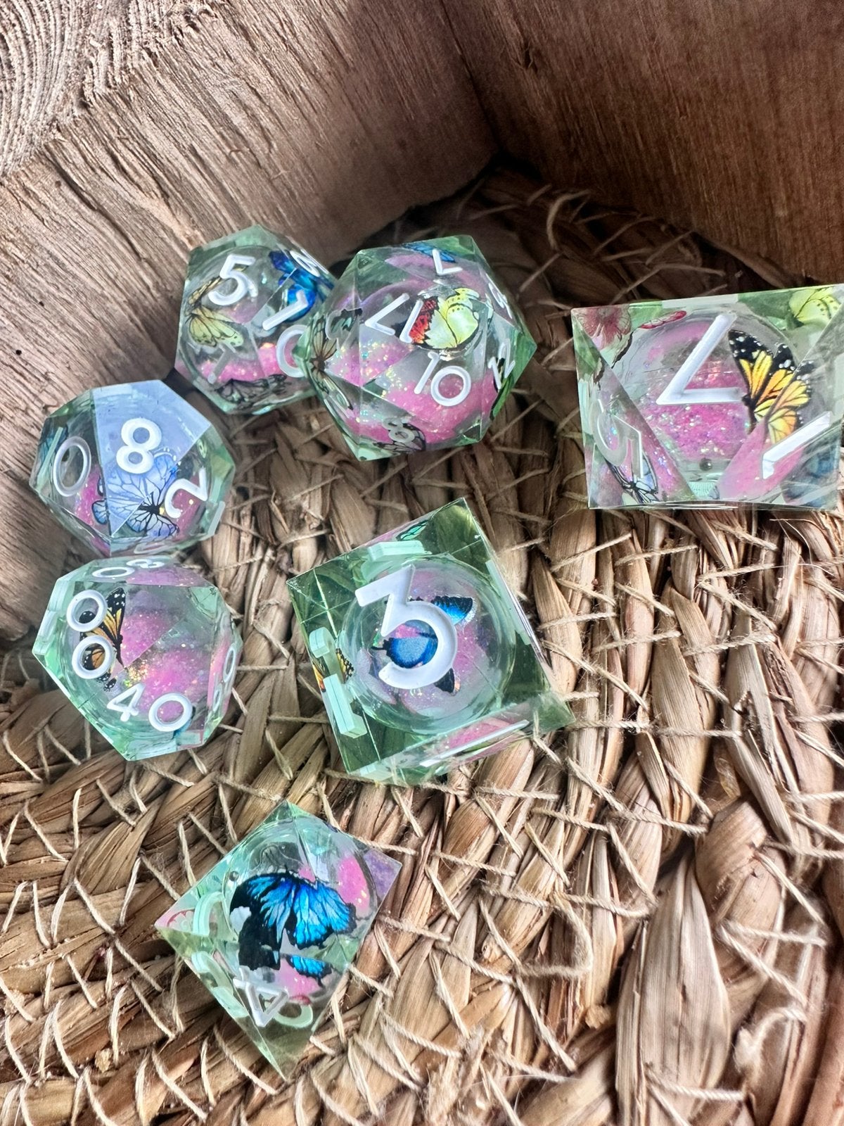 DND dice / vlinders / Dobbelstenen / RPG / Dungeon & Dragons, Ophalen of Verzenden, Nieuw, Overige soorten