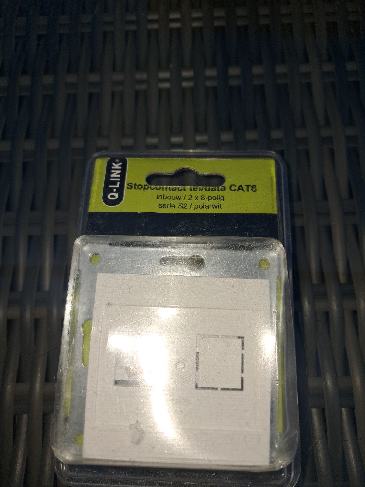 Q-Link Stopcontact data CAT6 inbouw 2x 8-polig polarwit, Computers en Software, Pc- en Netwerkkabels, Ophalen of Verzenden, Zo goed als nieuw