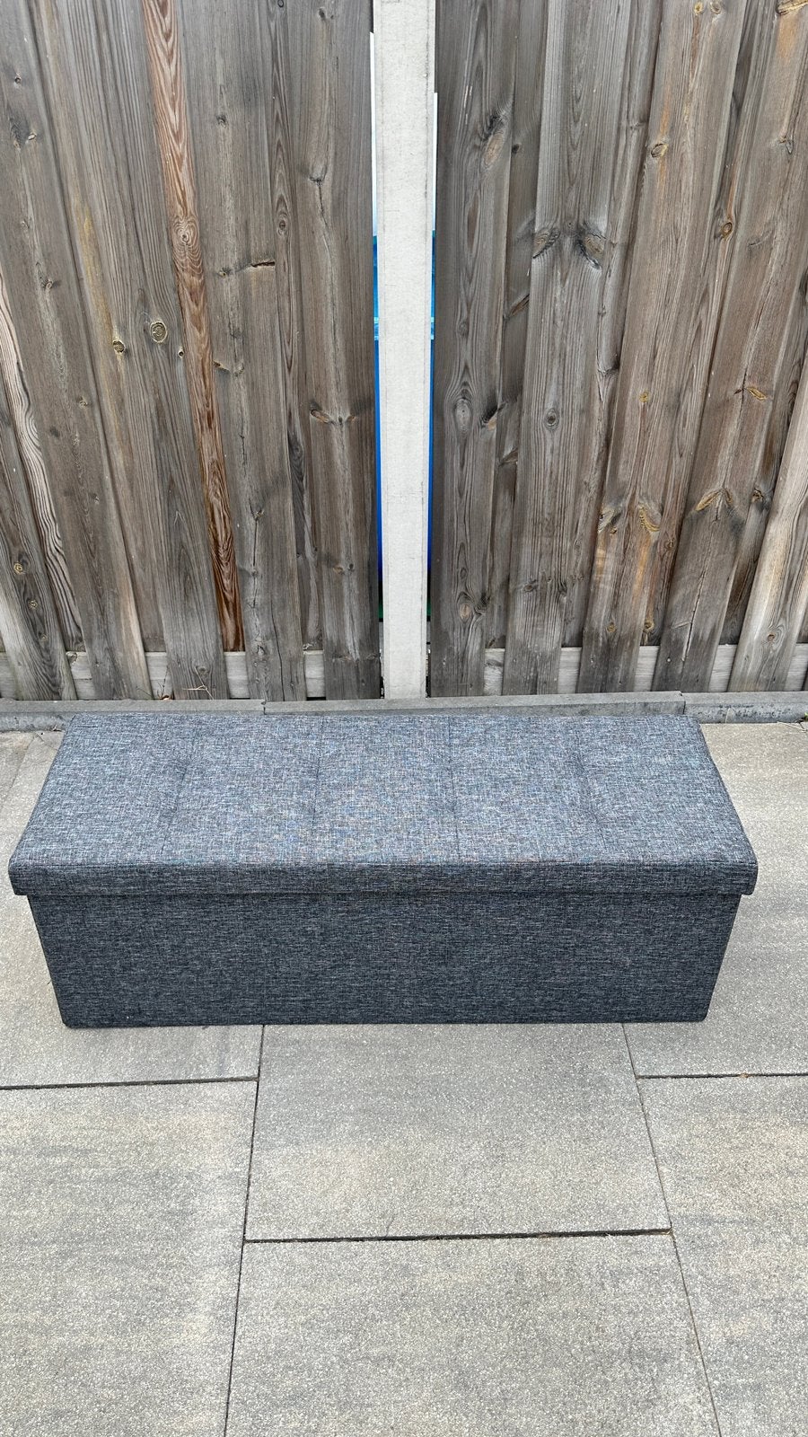 Tectake hocker met opbergruimte lichtgrijs, Tuin en Terras, Tuinmeubel-accessoires, Ophalen, Zo goed als nieuw