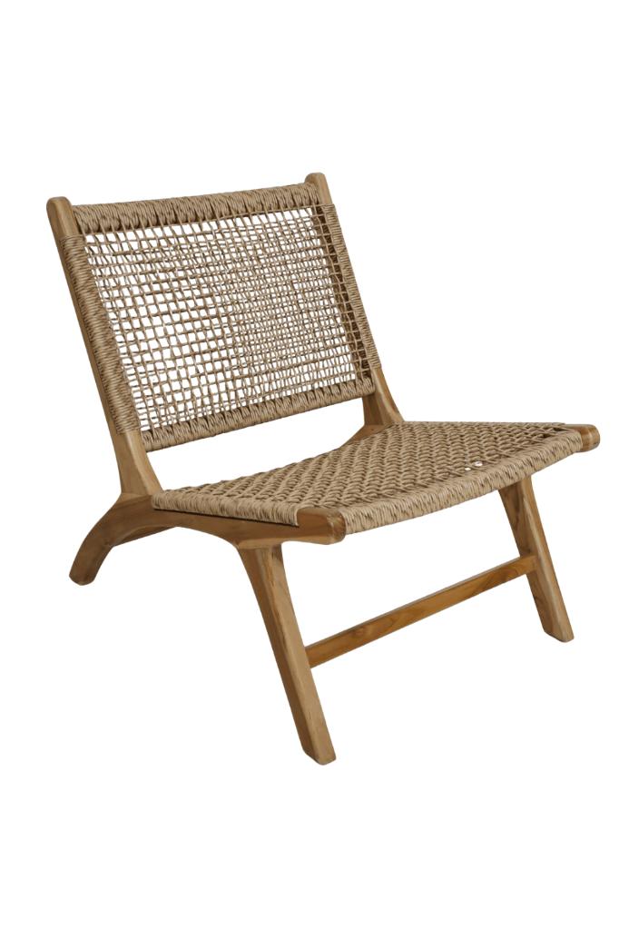 Loungestoel (en)  teak met kunstof riet, 6 zitplaatsen, Teakhout, Nieuw, Ophalen of Verzenden