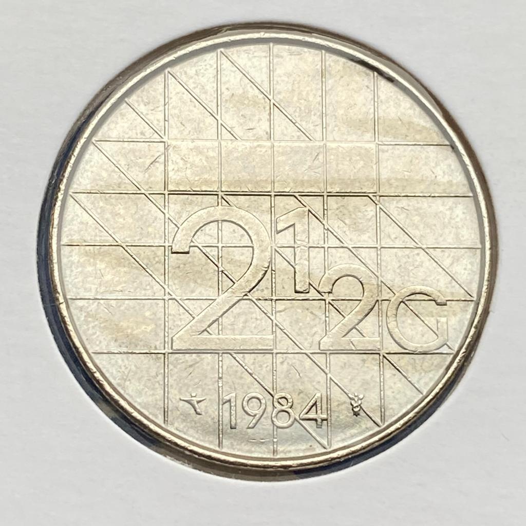 2,5 - 21/2 - 2.5 Gulden / Rijksdaalder uit 1984 van Beatrix, Verzenden, Koningin Beatrix, 2½ gulden, Losse munt
