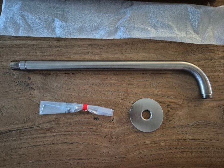 Hotbath CB450GN Douche-arm Geborsteld Nikkel 38.5 cm, Huis en Inrichting, Overige merken, Nieuw, Ophalen of Verzenden, Douche-accessoire
