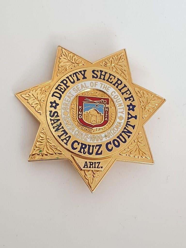 Deputy Sheriff Santa Cruz Arizona badge vintage police badge, Verzenden, Landmacht, Amerika, Embleem of Badge