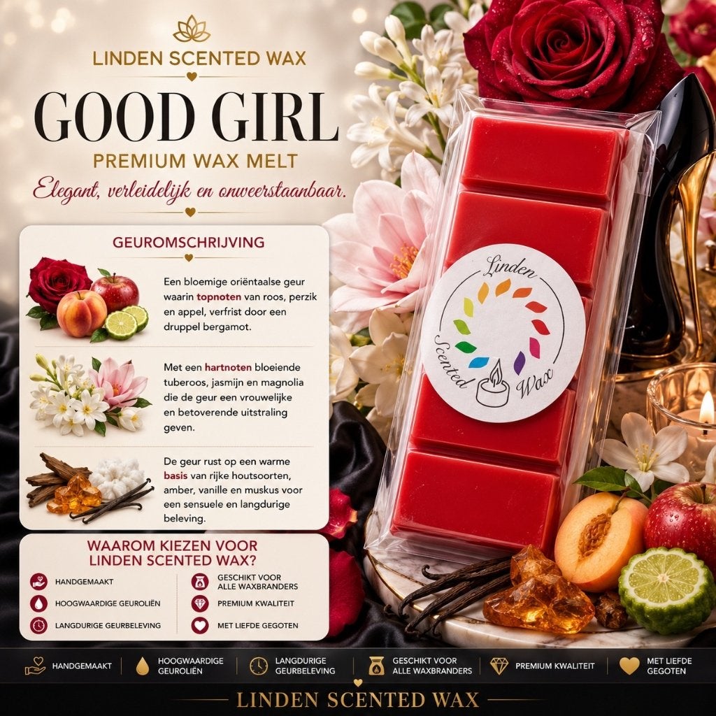 Waxmelts GOOD GIRL parfum geur waxmelt snapbar, Ophalen of Verzenden, Nieuw, Was, Kaars