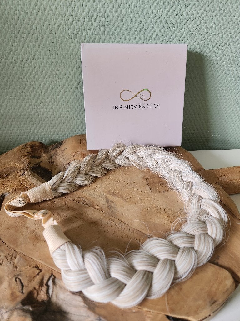 Messy Infinity Braids/haarband - Vienne - Shimmer Ale, Ophalen of Verzenden, Zo goed als nieuw, Pruik of Haarverlenging
