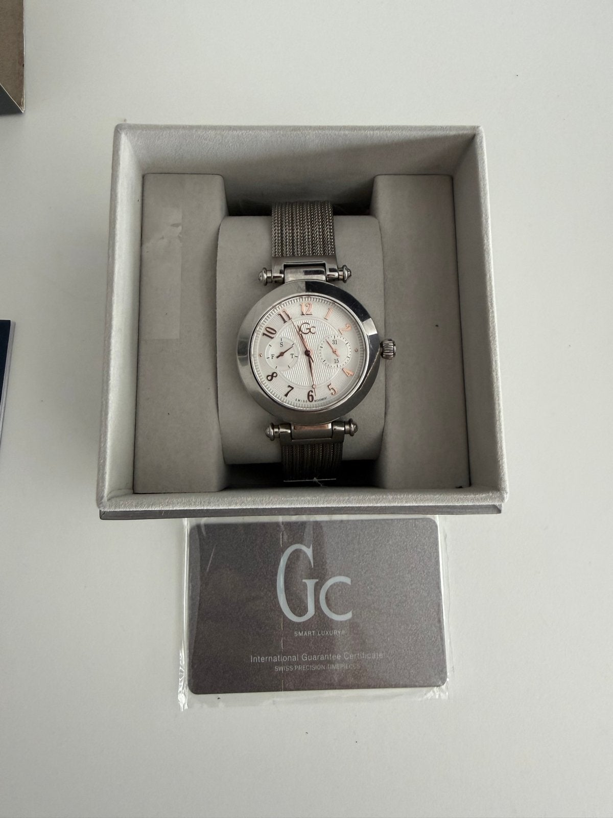 GC Sport Chic Collection Dames Horloge Zilverkleurig, Overige merken, Gebruikt, Staal, Polshorloge