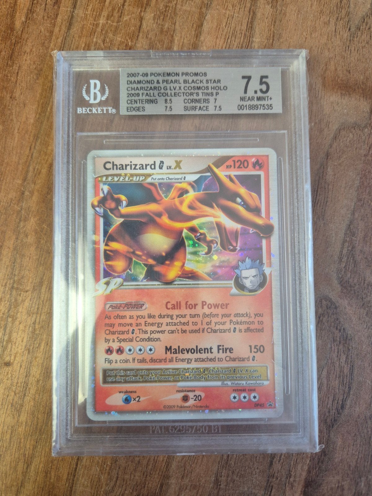 Pokemon Charizard G Lv.X 2009 Cosmos holo promo, Ophalen of Verzenden, Zo goed als nieuw, Losse kaart, Foil