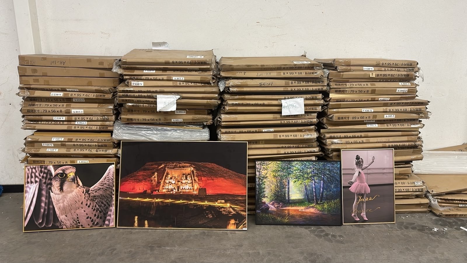 Diverse collectie ingelijste kunstwerken en prints, Huis en Inrichting, 50 – 75, Nieuw, Ophalen of Verzenden, Print