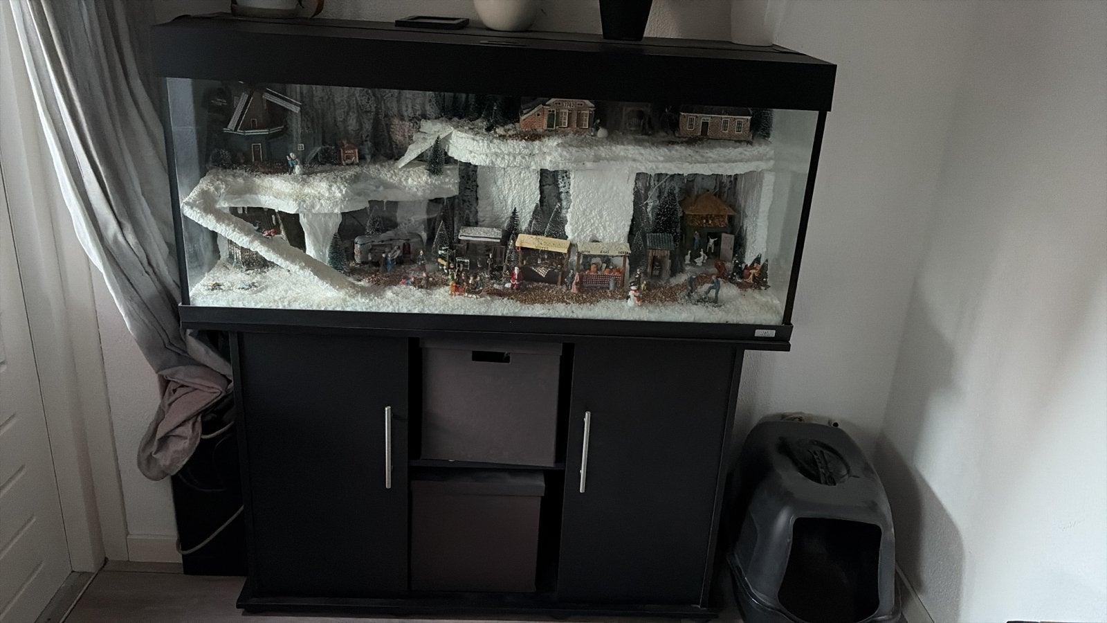 Kertsdorp in aquarium, Diversen, Kerst, Ophalen, Zo goed als nieuw