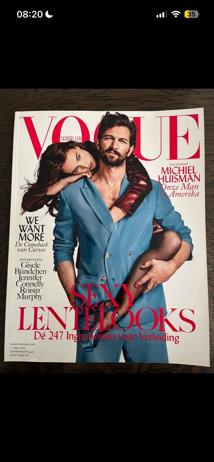 Vogue Nederland 2015 Michiel huisman Giselle!, Boeken, Mode, Ophalen of Verzenden, Gelezen, Overige onderwerpen