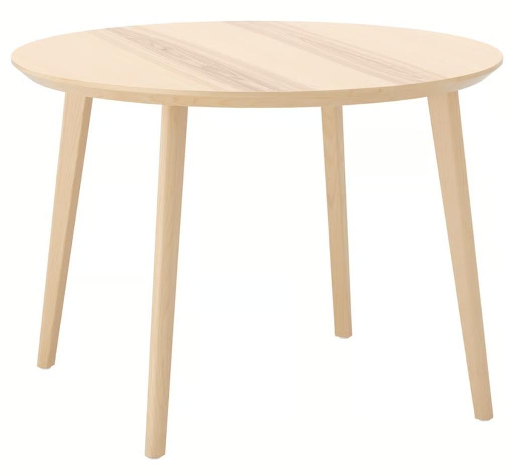IKEA LISABO eettafel, licht hout, ronde tafel, Huis en Inrichting, Tafels | Eettafels, Ophalen, Rond, Zo goed als nieuw, Vier personen