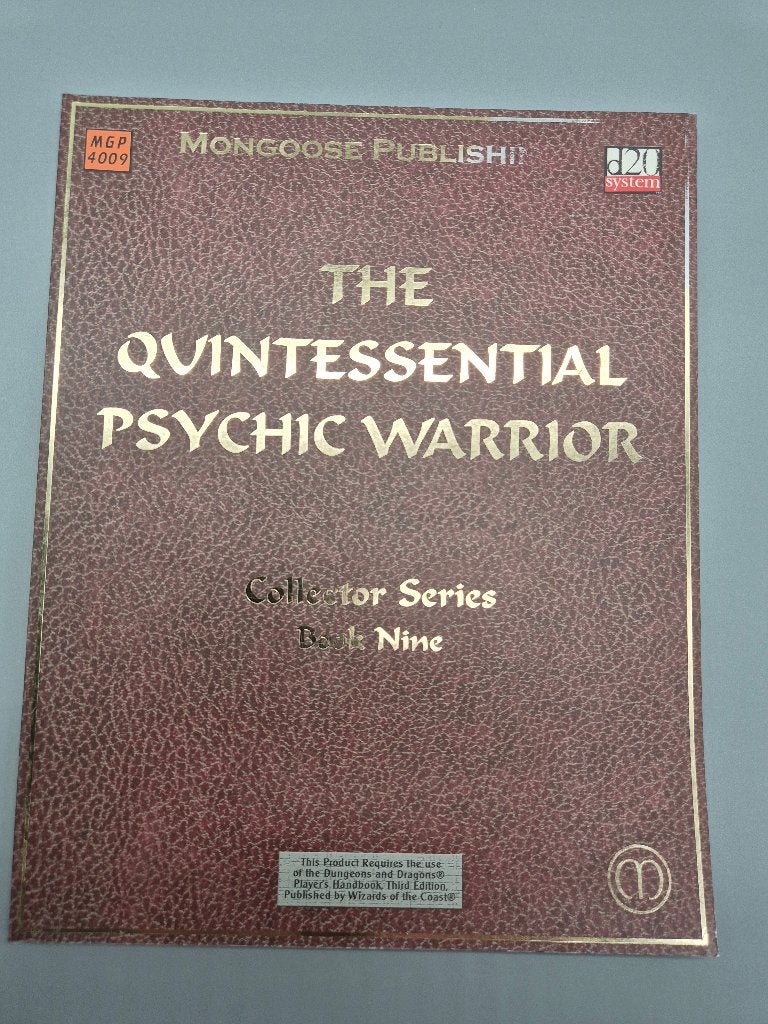 The Quintessential Psychic Warrior D20 System, Ophalen of Verzenden, Gebruikt, Historisch, Boek of Catalogus