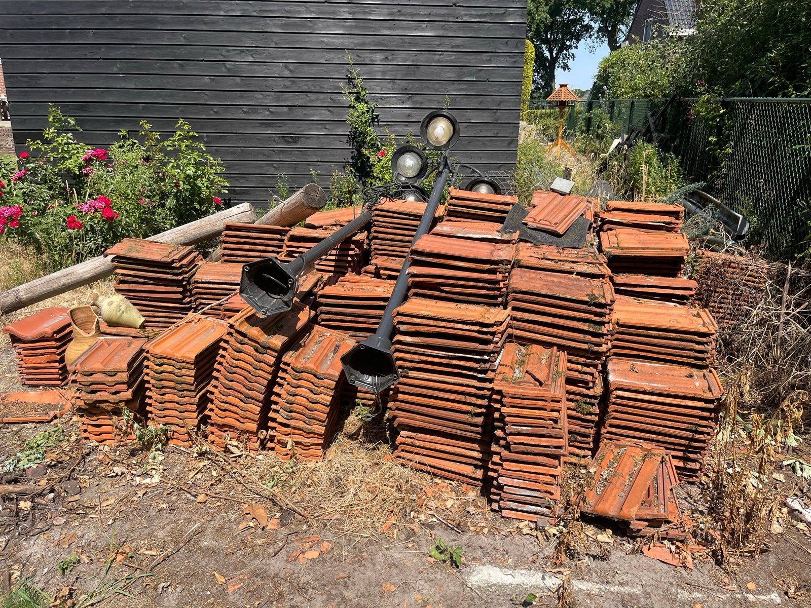 Grote partij gebruikte dakpannen, Ophalen, Gebruikt, Steen of Klei, 15 m² of meer