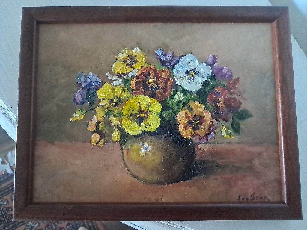 Schilderij J.v.d.Star, Antiek en Kunst, Kunst | Schilderijen | Klassiek, Doek, Realistisch, Origineel werk, Olieverf
