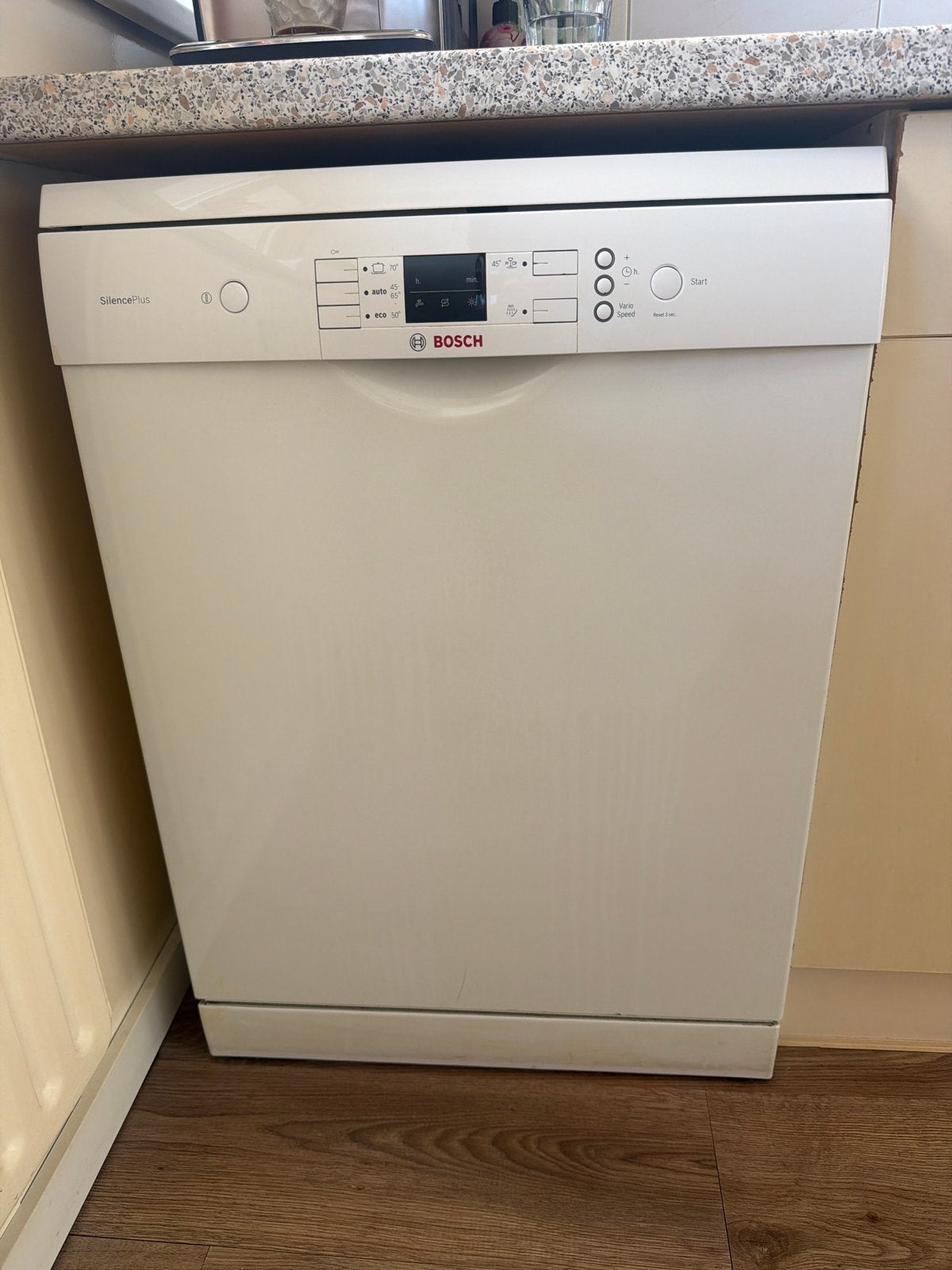 Bosch SilencePlus Vaatwasser - Wit, Goede Staat, Witgoed en Apparatuur, Gebruikt, 60 cm of meer, Eco programma, Ophalen of Verzenden